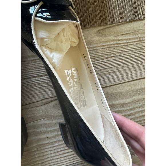 Ferragamo negro patentcalf magnolia kid - Picture 8 of 8